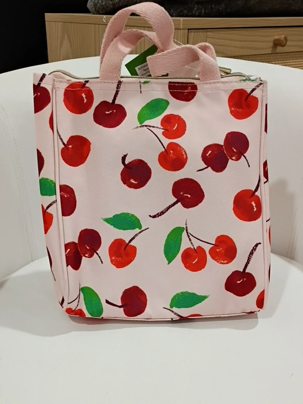 kate spade Pink Cherry-Print Lunch Tote
